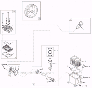 Page A Diagram and Parts List for VT470000AV 2008 Campbell Hausfeld Compressor